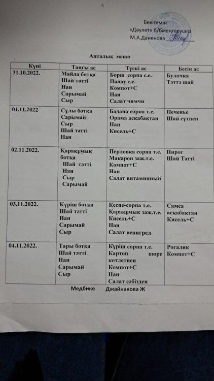 Ас мәзірі