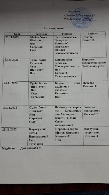 Ас мәзірі