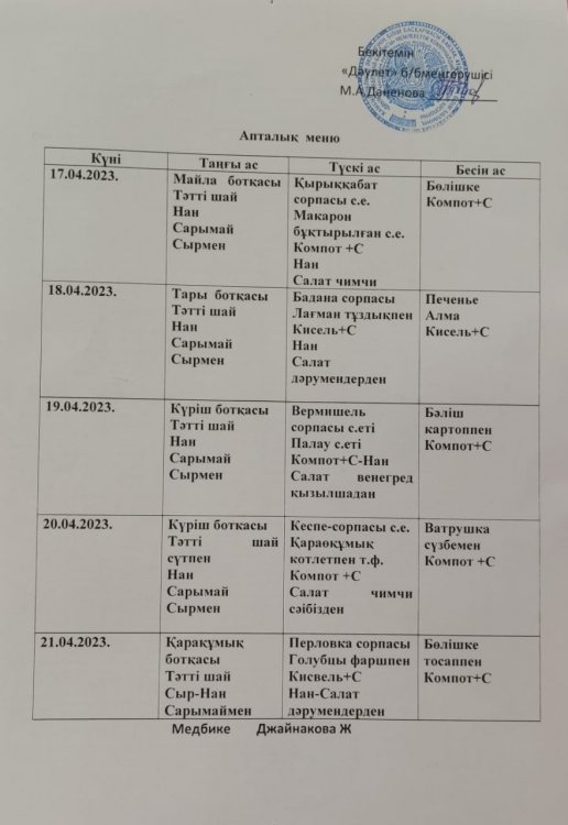 Ас мәзірі