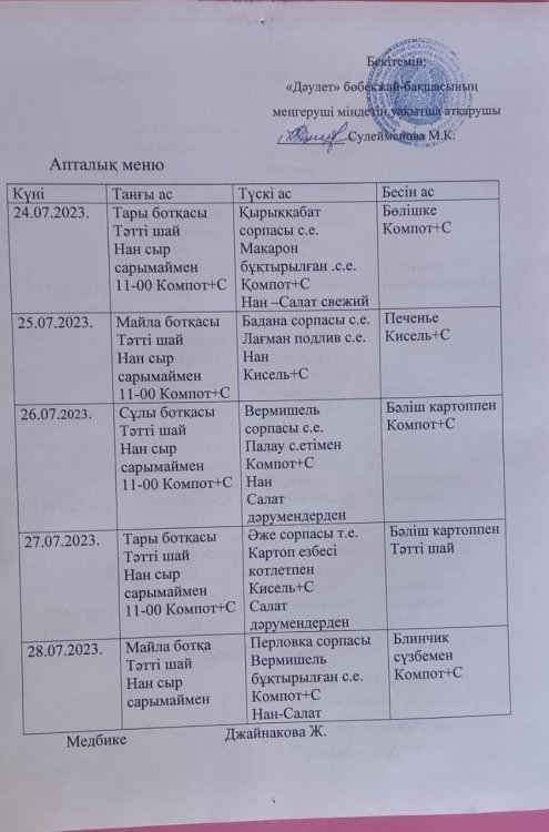 Ас мәзірі